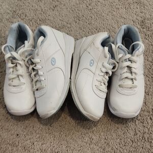 Dexter White and Light Blue Kids Sneakers